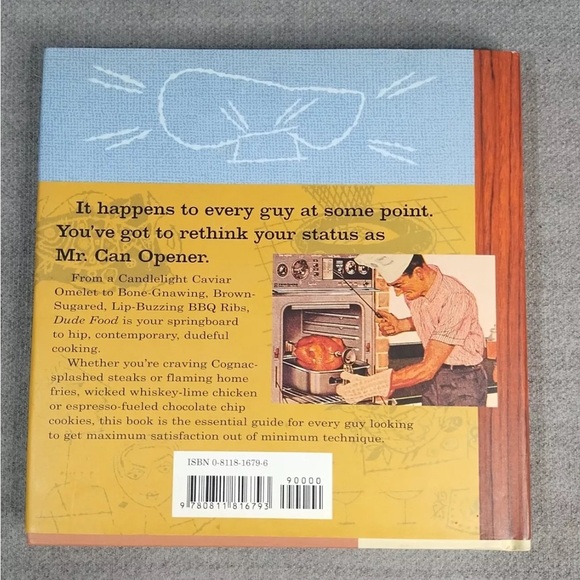 Dude Food: Recipes for the Modern Guy Karen Brooks Cookbook EUC 2000 Y2K - Picture 2 of 4